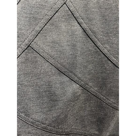 Z Spoke Zac Posen Mini Dress Bodycon Gray Jersey Stretch Fringe Witchy Goth SZ4 - Picture 3 of 10